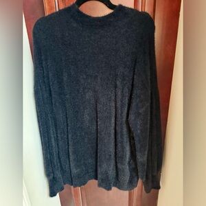 LIKE NEW:Chico's Women's Black Fuzzy Wool Blend Pullover Sweater Size XL (3)